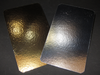 Lachs- Aufschnittbretter, gold/silber, 110 x 200 mm